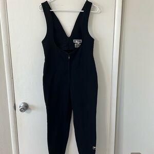 Vintage Obermeyer Ski Jumpsuit Women’s 12 Black One Piece Bib Retro 90s